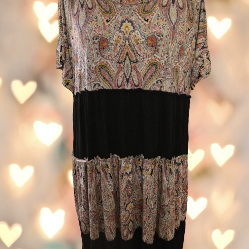 Glitzy Girl Paisley Print Women's Dress-Like new, worn once
